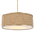 Pinchot Pendant - Matte Gold / Natural