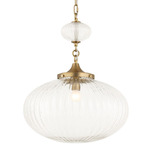 Bellaire Pendant - Brass / Clear