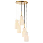 Vanier Multilight Pendant - Brass / White