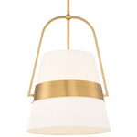 Harness Pendant - Brass / White
