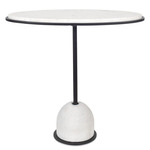 Morro Oval Side Table - Black / White
