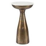 Torin Drink Table - Brass / White