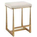 Midas Counter Stool - Gold / Driftwood