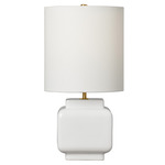 Anderson Short Table Lamp - New White / White Linen