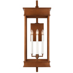 Cupertino Outdoor Bracket Wall Sconce - Natural Copper / Clear
