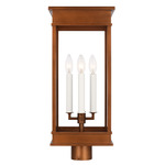 Cupertino Outdoor Post Light - Natural Copper / Clear
