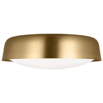Draper Ceiling Flush Light - Burnished Brass / Milk