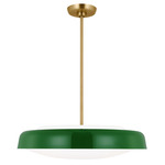 Draper XL Pendant - Green / Milk