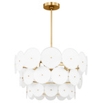 Emery Chandelier - Burnished Brass / Glass Silk Screen