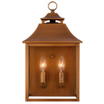 Galena Pocket Outdoor Wall Sconce - Natural Copper / Clear