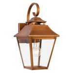 Galena Outdoor Wall Sconce - Natural Copper / Clear