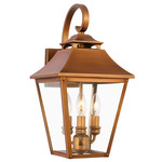 Galena Outdoor Wall Sconce - Natural Copper / Clear