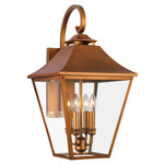 Galena Outdoor Wall Sconce - Natural Copper / Clear