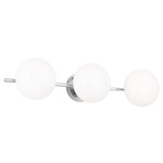 Lune Bathroom Vanity Light - Chrome / Milk White