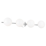 Lune Bathroom Vanity Light - Chrome / Milk White