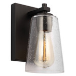 Mercer Wall Sconce - Midnight Black / Clear Seeded