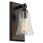Monterro Wall Sconce - Aged Iron / Clear Seeded