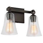Monterro Bathroom Vanity Light - Aged Iron / Clear Seeded