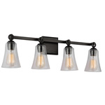 Monterro Bathroom Vanity Light - Aged Iron / Clear Seeded