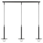 Nodes Linear Multi Light Pendant - Midnight Black / Milk