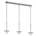 Nodes Linear Multi Light Pendant - Polished Nickel / Milk