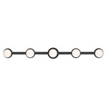 Nodes Vertical Wall Sconce - Midnight Black / Milk