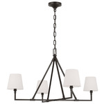 Perth Chandelier - Aged Iron / White Linen