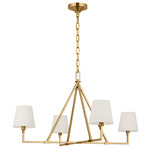 Perth Chandelier - Burnished Brass / White Linen