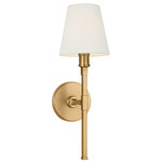 Perth Wall Sconce - Burnished Brass / White Linen