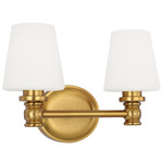Xavierre Bathroom Vanity Light - Burnished Brass / Opal Etched