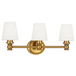Xavierre Bathroom Vanity Light - Burnished Brass / Opal Etched
