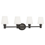 Xavierre Bathroom Vanity Light - Aged Iron / Opal Etched