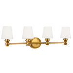Xavierre Bathroom Vanity Light - Burnished Brass / Opal Etched