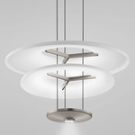 Dione SP2 Pendant - Matte Steel / White Satin