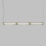 Jeff SP1 Linear Pendant - Matte Gold / Crystal Jeff SP1 Linear Pendant - Matte Gold / Crystal