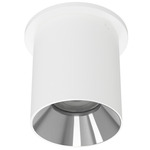 Zoron Round Color-Select Ceiling Light - White / Chrome / Clear