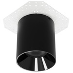 Zoron Round Color-Select Ceiling Light - Black / Black / Clear