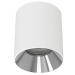 Zoron Round Color-Select Ceiling Light - White / Chrome / Clear