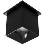 Zoron Square Color-Select Ceiling Light - Black / Black / Clear