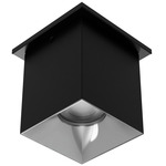 Zoron Square Color-Select Ceiling Light - Black / Chrome / Clear
