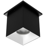 Zoron Square Color-Select Ceiling Light - Black / Haze / Clear
