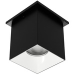 Zoron Square Color-Select Ceiling Light - Black / White / Clear