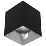 Zoron Square Color-Select Ceiling Light - Black / Chrome / Clear