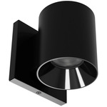 Zoron Round Color-Select Wall Light - Black / Black / Clear