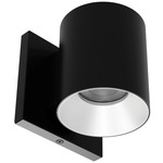 Zoron Round Color-Select Wall Light - Black / Haze / Clear
