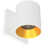 Zoron Round Color-Select Wall Light - White / Gold / Clear
