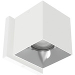 Zoron Square Color-Select Wall Light - White / Chrome / Clear