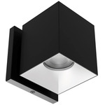 Zoron Square Color-Select Wall Light - Black / Haze / Clear