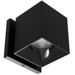 Zoron Square Color-Select Wall Light - Black / Black / Clear