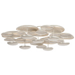 Fistral Semi Flush Ceiling Light - Silver Leaf